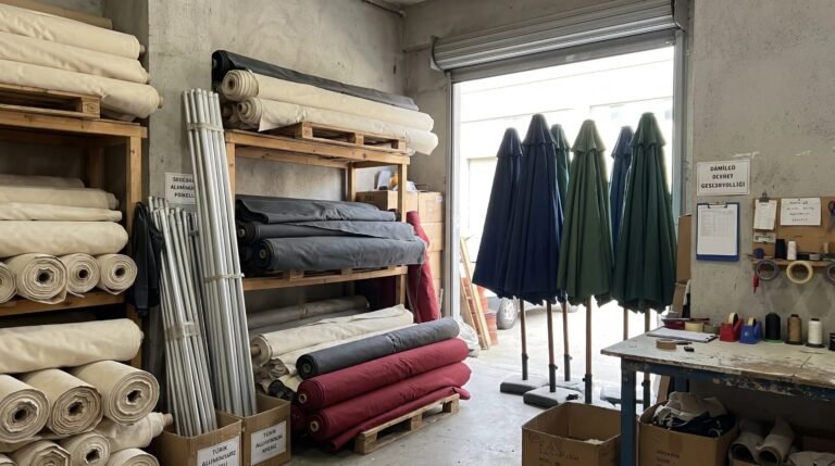 Şemsiye deposu ve showroom alanı